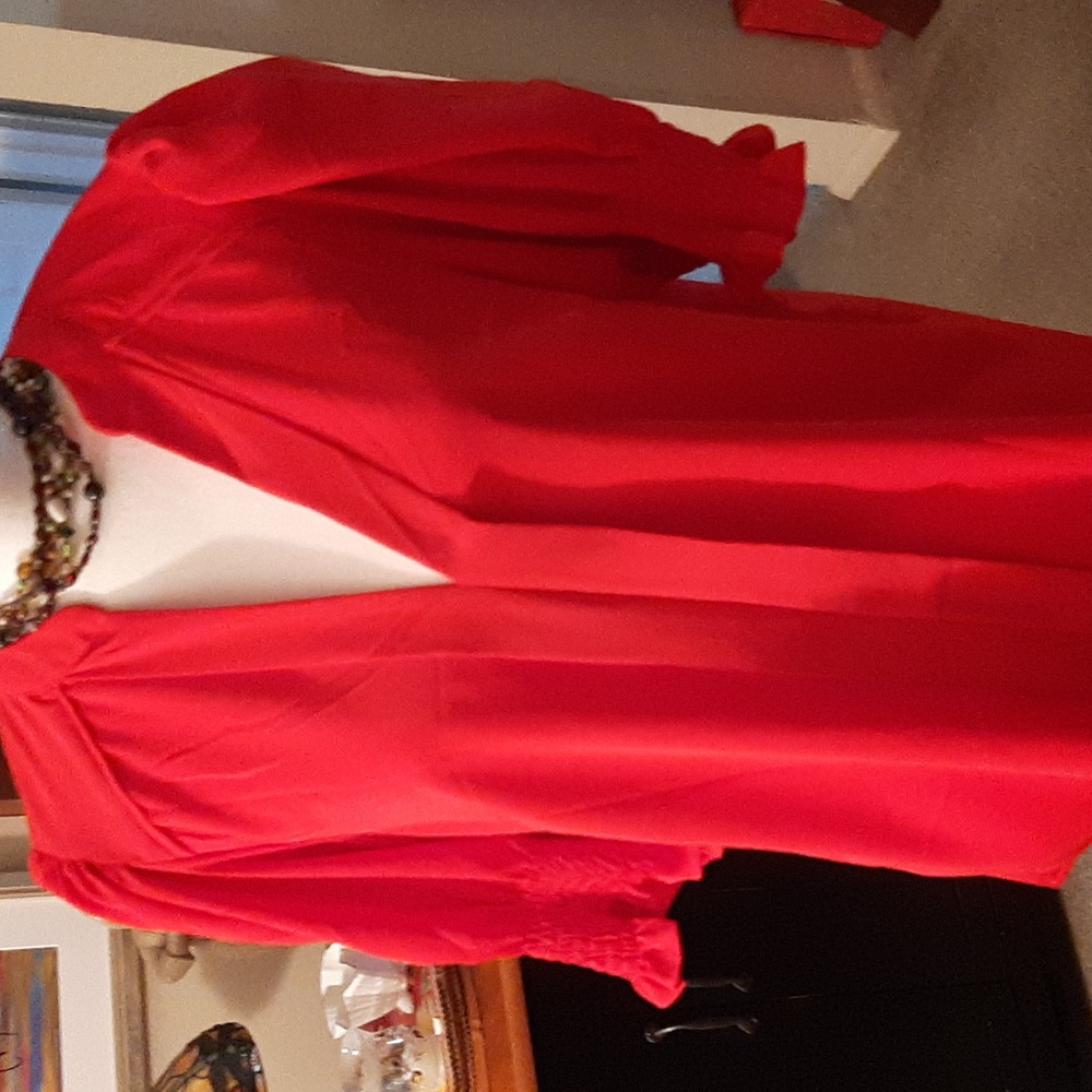 Vibrant Red Blouse L